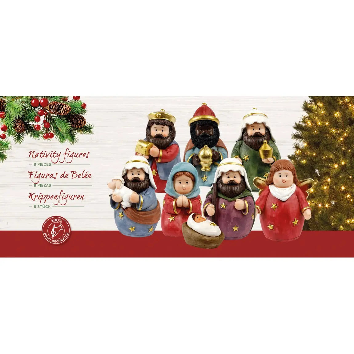 Set Natività in resina H10 cm – 8 pezzi