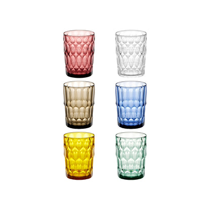 Set 6 bicchieri alti Vanity Ø 8,6xh 11,8 cm 480 cc colori assortiti