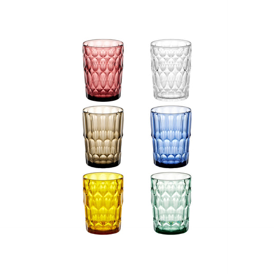 Set 6 bicchieri alti Vanity Ø 8,6xh 11,8 cm 480 cc colori assortiti