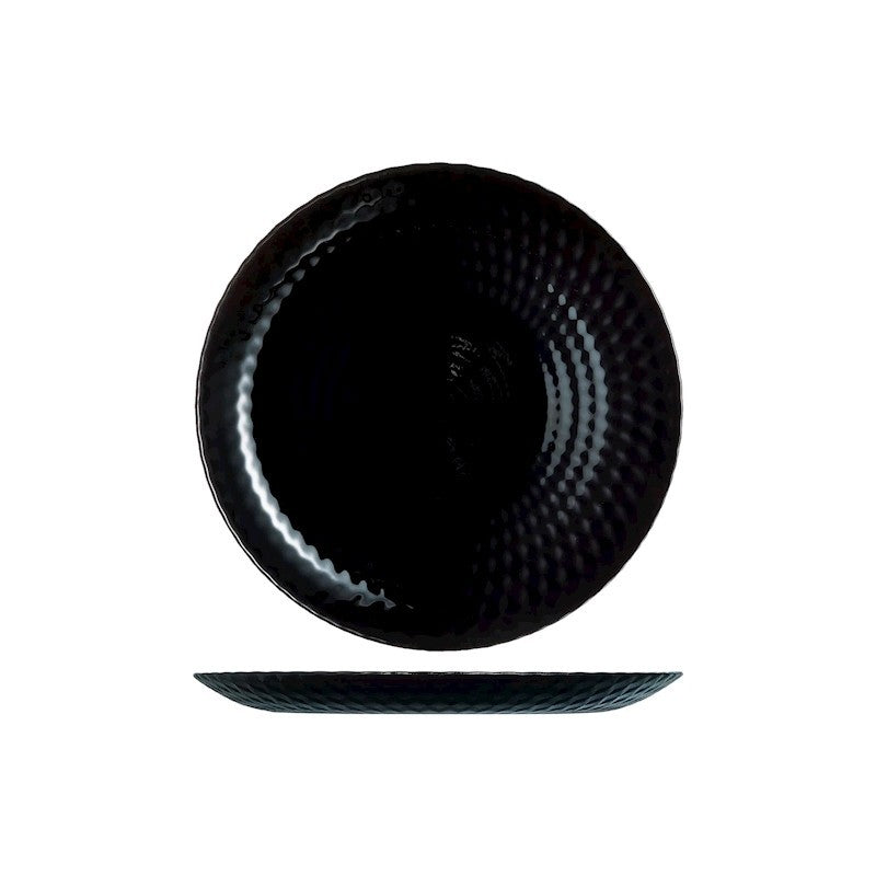 Piatto piano Pampille Ø 25 cm in vetro opale nero