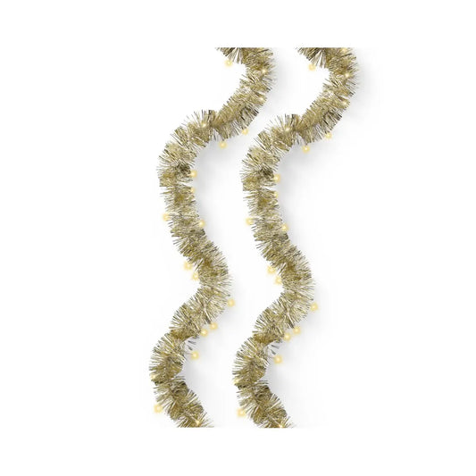 Ghirlanda luminosa LED argento e oro da esterno 8,95 m