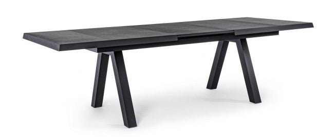 Tavolo allungabile da giardino Konnor antracite cm 205-265x103x78h