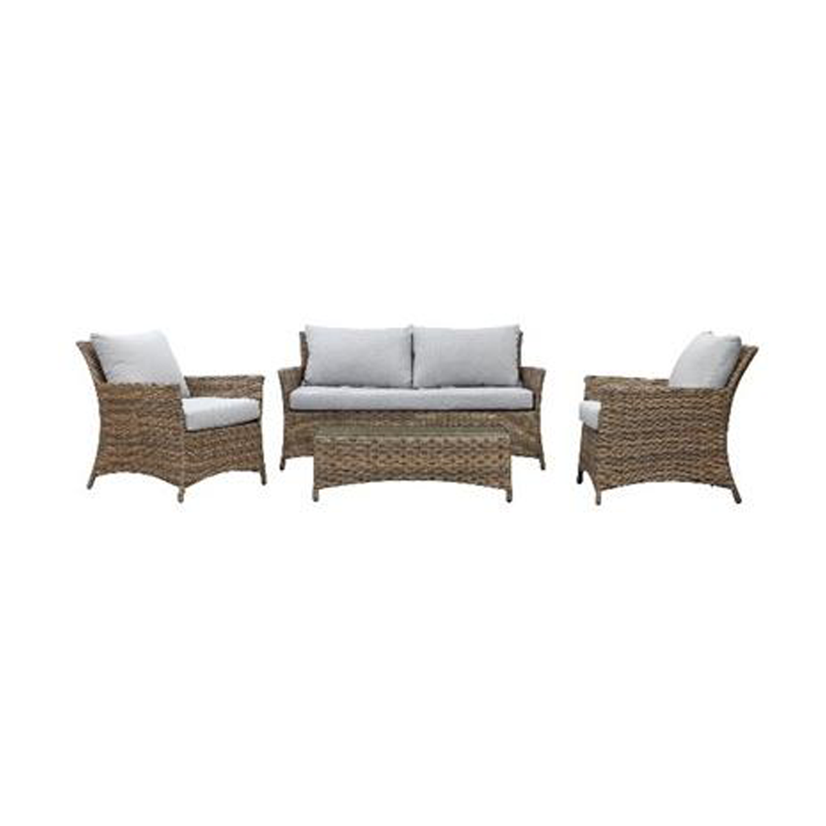 Set salotto da esterno 4 pezzi 160x79x80 cm