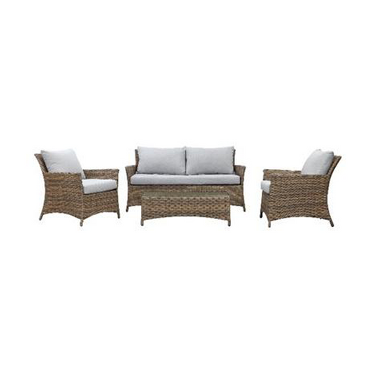 Set salotto da esterno 4 pezzi 160x79x80 cm