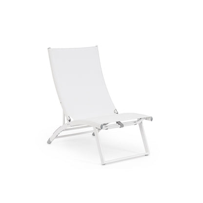 Bizzotto poltrona lounge reclinabile Taylor bianco in alluminio e textilene 53 x 166,5 x 90 cm