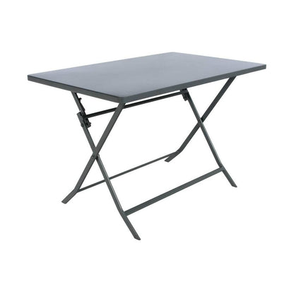 Tavolo rettangolare pieghevole Greensboro 4 posti grafite 110x70x71 cm