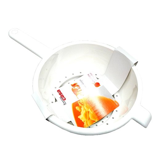 Scolapasta con manico Ø 24 cm colore bianco