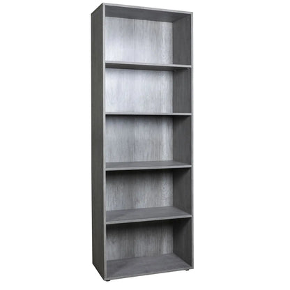 Libreria 5 ripiani cemento 68,8x35,3x200 composad