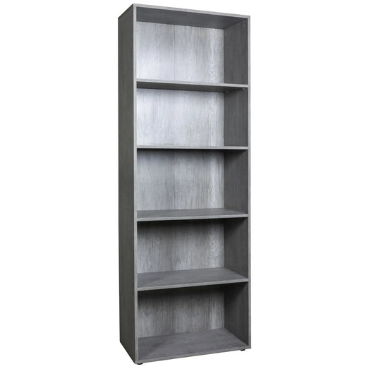 Libreria 5 ripiani cemento 68,8x35,3x200 composad