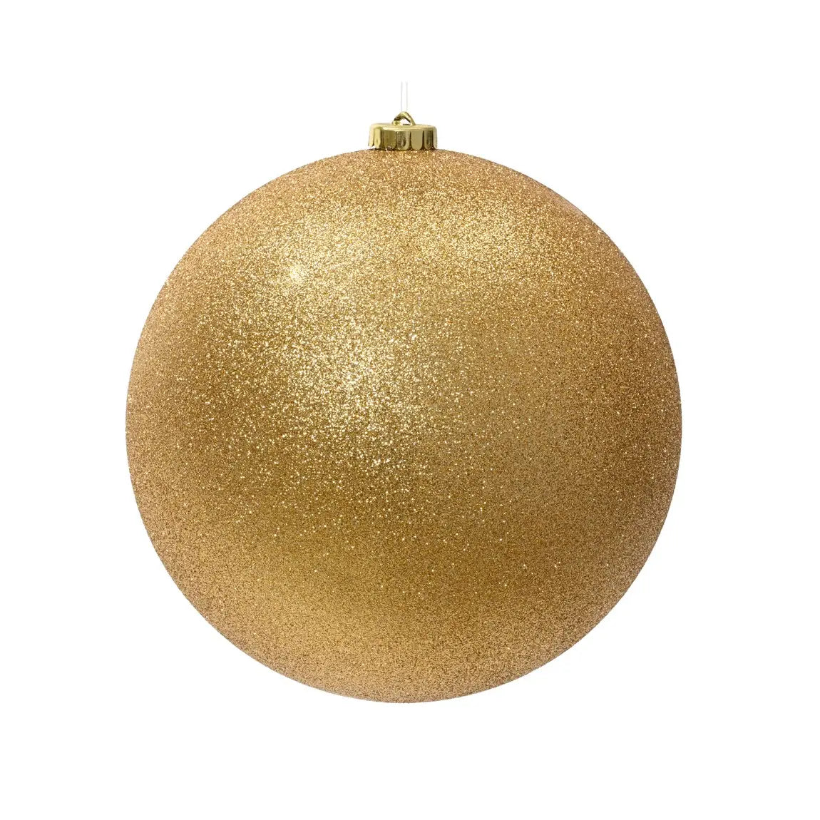 Sfera natalizia in polistirolo oro glitterato Ø25 cm
