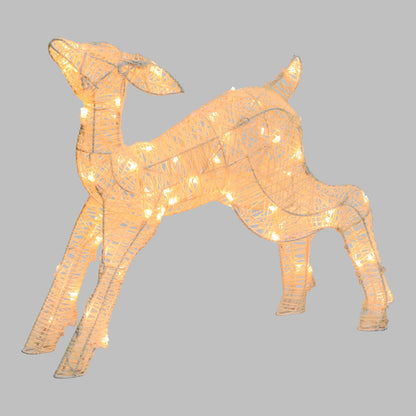 Renna 3D cucciolo 48x13x40 cm LED