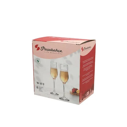 Calice flute in vetro Wavy 19 cl- 1 calice