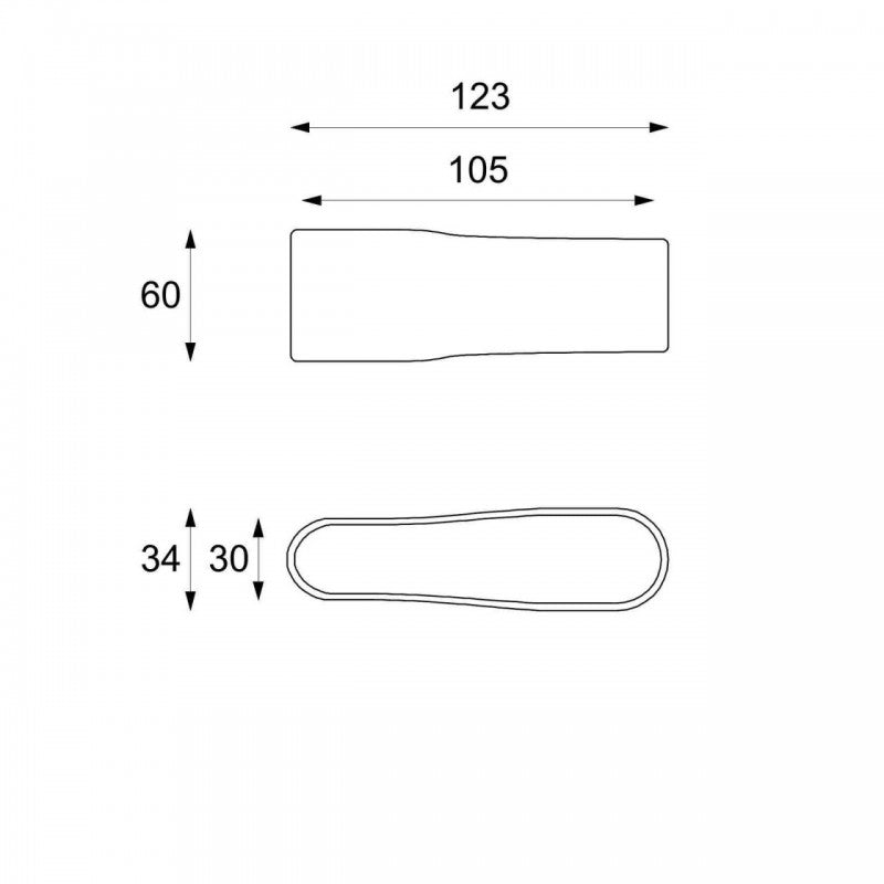 Tavolino moderno  pietra beige cm 123 x 60 x h 34