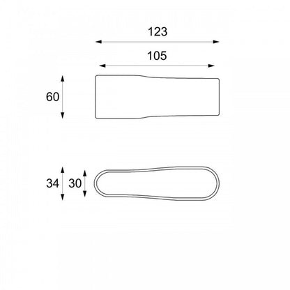 Tavolino moderno  pietra beige cm 123 x 60 x h 34