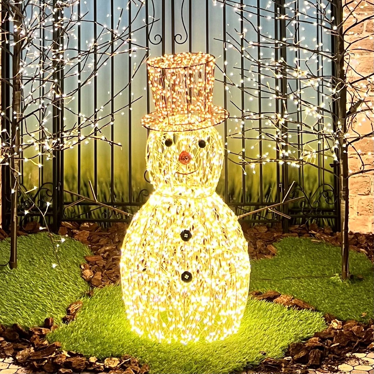 Pupazzo di neve 3D H70cm con MicroLED