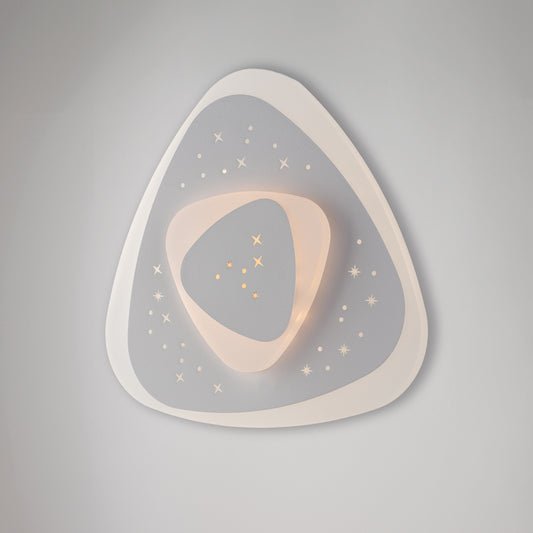 Applique in metallo bianco e acrilico con led integrato in due temperature di colore H.5 - Ø23