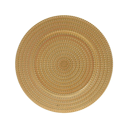 Sottopiatto decorativo oro laccato Ø33 cm