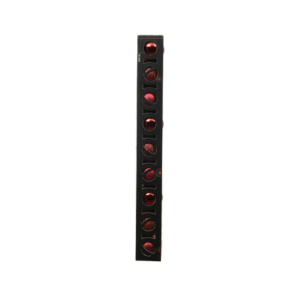 Box 9 palline di Natale in vetro rosso scuro lucide e opache Ø3 cm