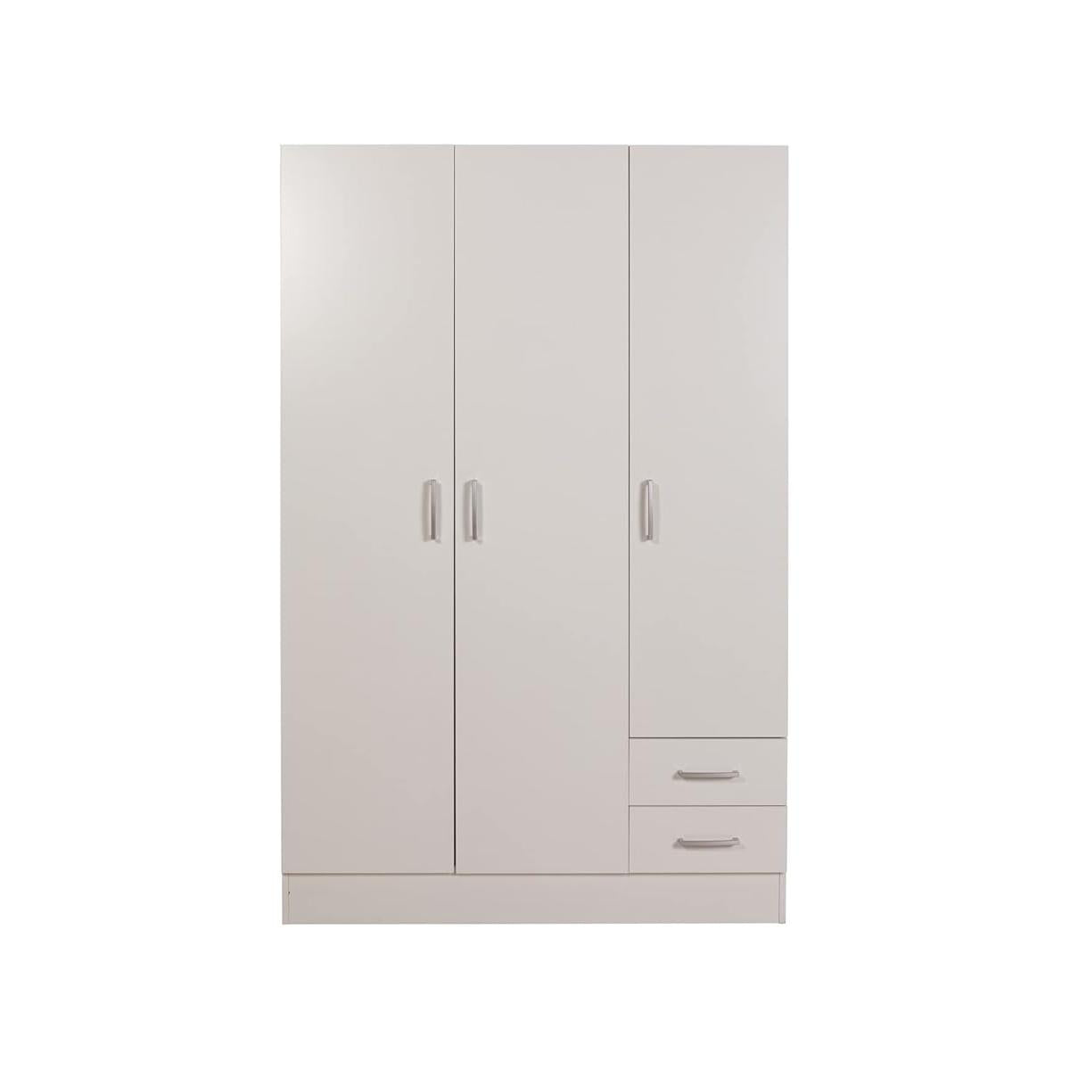 Armadio 3 ante + 2 cassetti cm 120x50 bianco