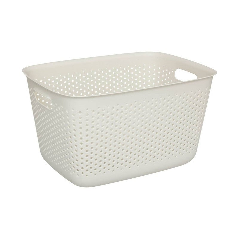 Cestino multiuso in plastica Tila crema 17 L