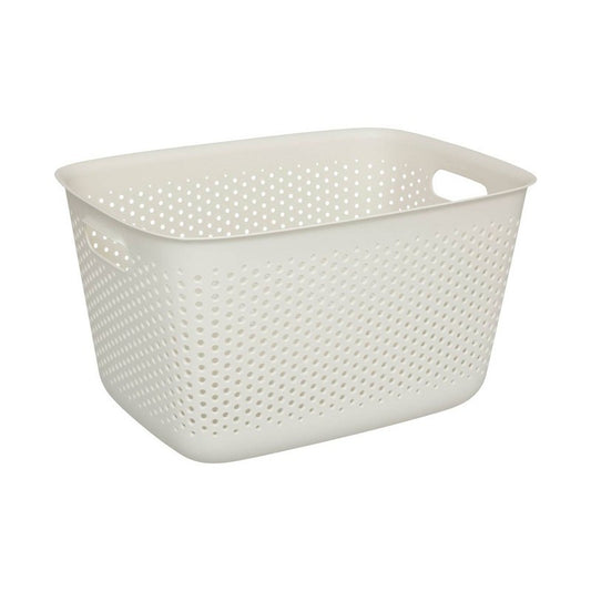 Cestino multiuso in plastica Tila crema 17 L