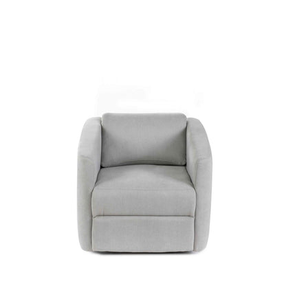 Poltrona reclinabile manuale grigio chiaro, 85-140 x 70 x H.69-96 cm