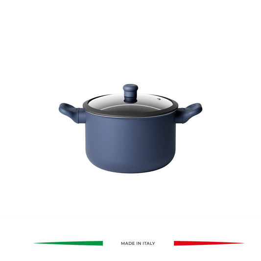 Cuocipasta  con coperchio Cook&Color Ø 22,5 cm colore blu navy