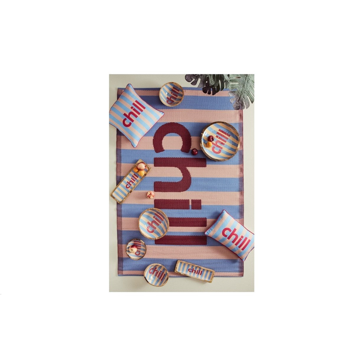 Bizzotto cuscino Karera Chill blu/arancione cm 45x45
