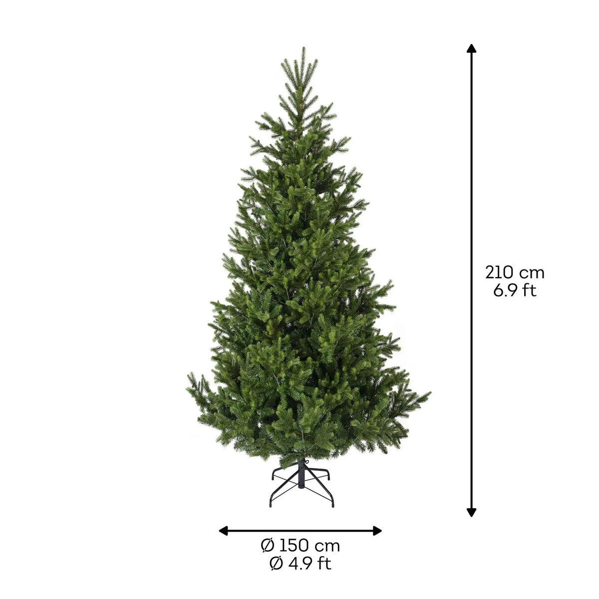 Albero di Natale Nordmann Fir verde Ø150 × H210 cm