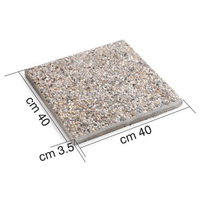 Piastra in graniglia per base ombrellone cm 40x40x3,5