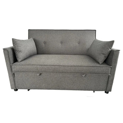 Divano letto Steven in tessuto grigio scuro cm 130×86×80