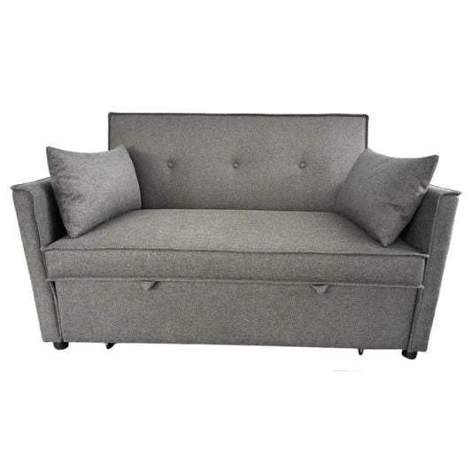 Divano letto Steven in tessuto grigio scuro cm 130×86×80