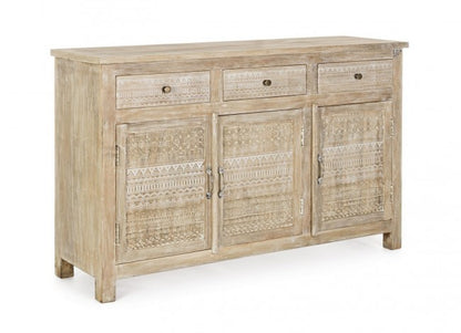 Credenza 3 ante e 3 cassetti in legno stile naturale