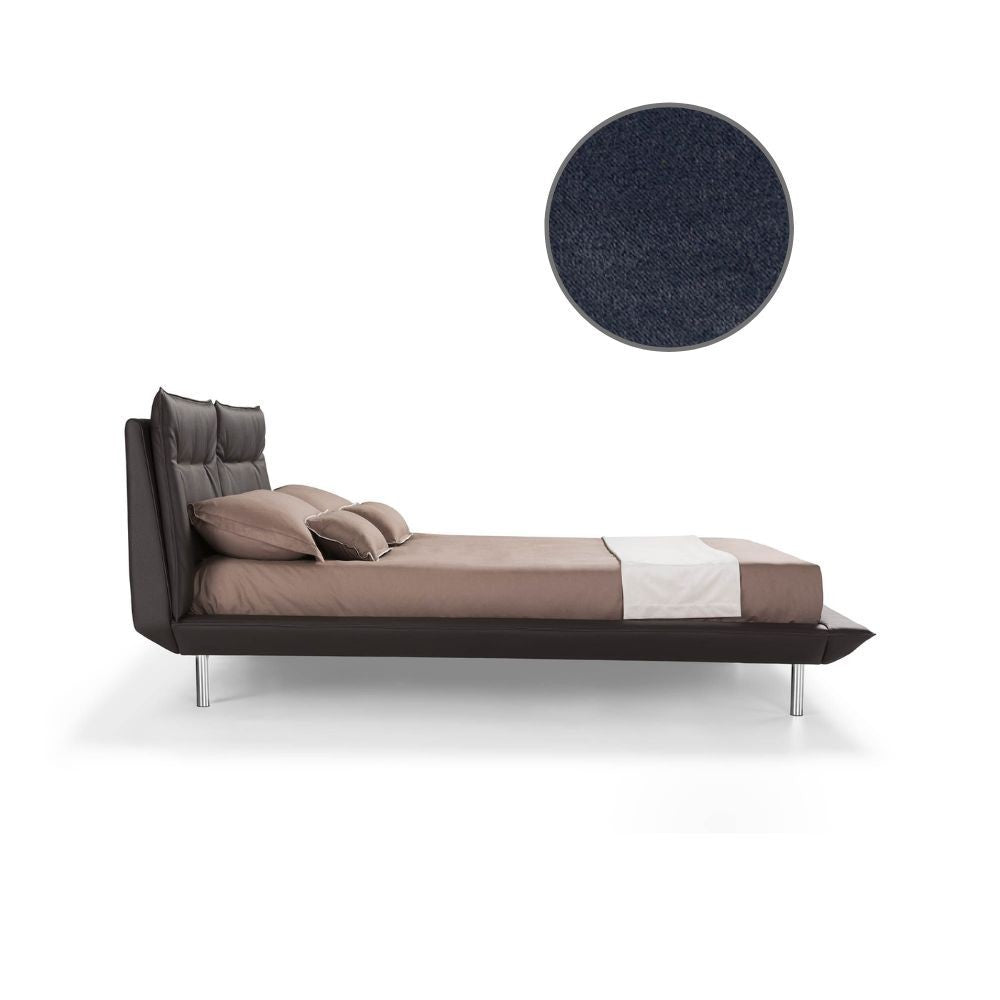 Letto matrimoniale grigio scuro 190x12x82