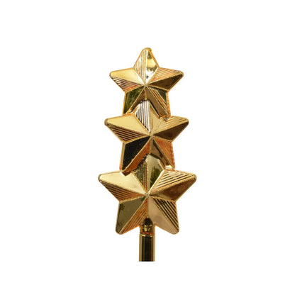 Puntale per albero di Natale in vetro con stelle oro glitterato H27 cm