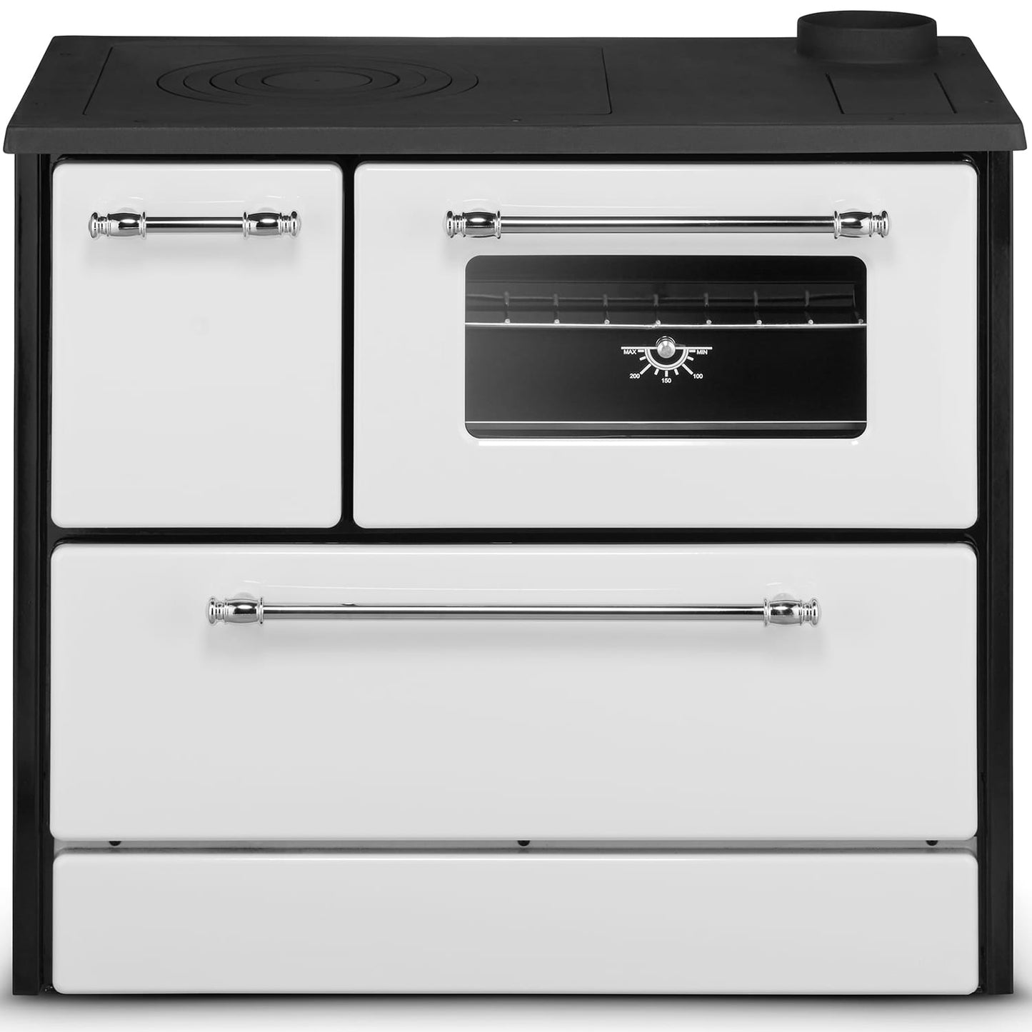 Cucina a Legna Stufa 9 Kw Bianca L87xP51xH79 Ecodesign