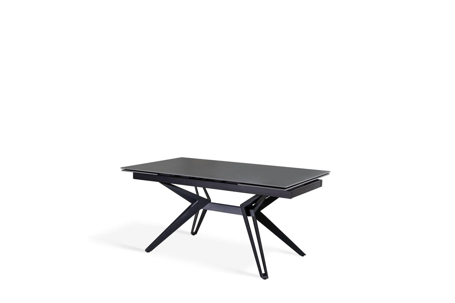 Tavolo Allungabile Grigio Vintage-Nero Opaco H, 90x160-240x76 cm