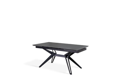 Tavolo Allungabile Grigio Vintage-Nero Opaco H, 90x160-240x76 cm