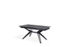 Tavolo Allungabile Grigio Vintage-Nero Opaco H, 90x160-240x76 cm
