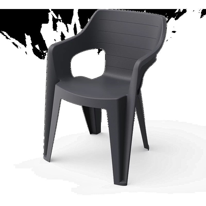 Poltrona da giardino Keter Bilbao impilabile grigio cm 57x57x79 h
