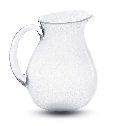 Caraffa Pitcher white transparent Memento Originale in vetro soffiato 1,6 L