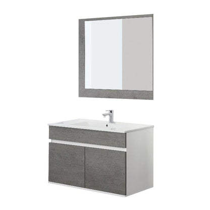 Composizione Bagno due ante Linea Fabula Bianco Cemento 90x47x h57cm
