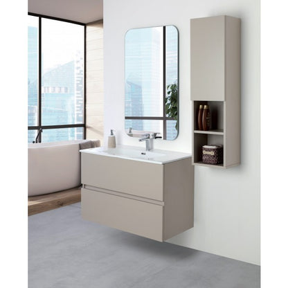 Composizione Bagno due cassetti Tortora Linea Pastello  90x47x h60 cm