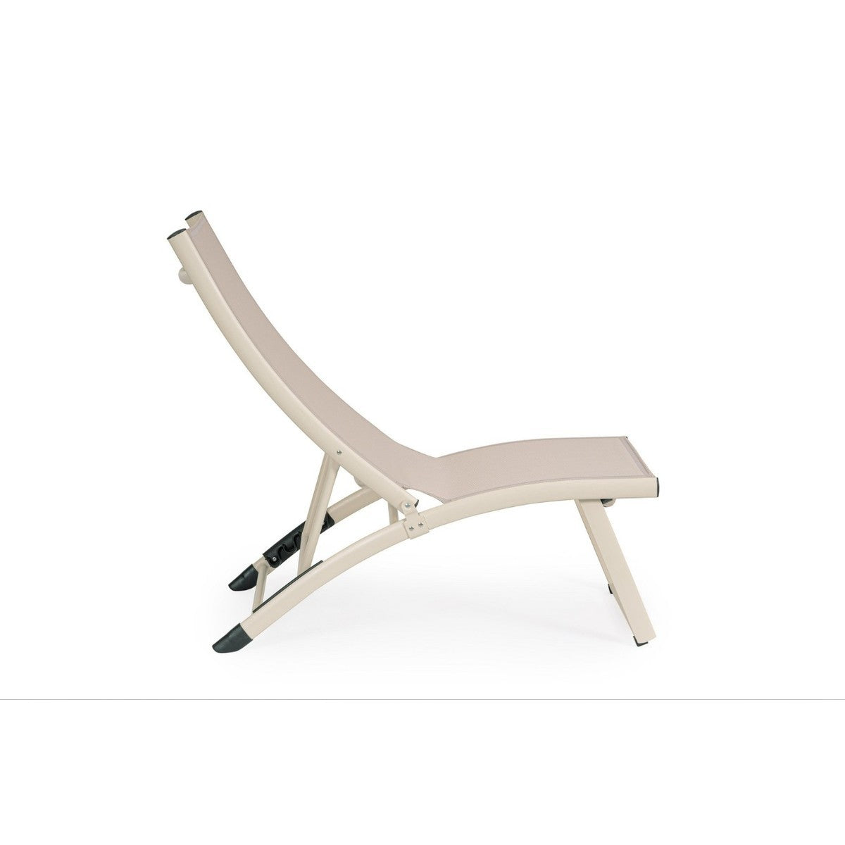 Bizzotto poltrona lounge reclinabile Taylor whisper in alluminio e textilene 53 x 166,5 x 90 cm