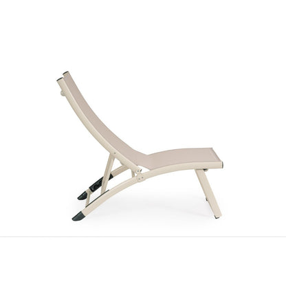 Bizzotto poltrona lounge reclinabile Taylor whisper in alluminio e textilene 53 x 166,5 x 90 cm