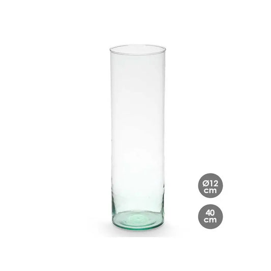 Vaso in vetro riciclato Ø12x40h