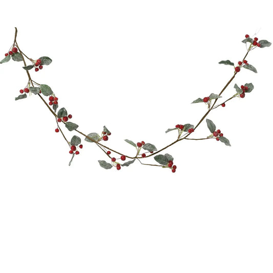 Ghirlanda decorativa in PE con foglie di pisello 130 cm