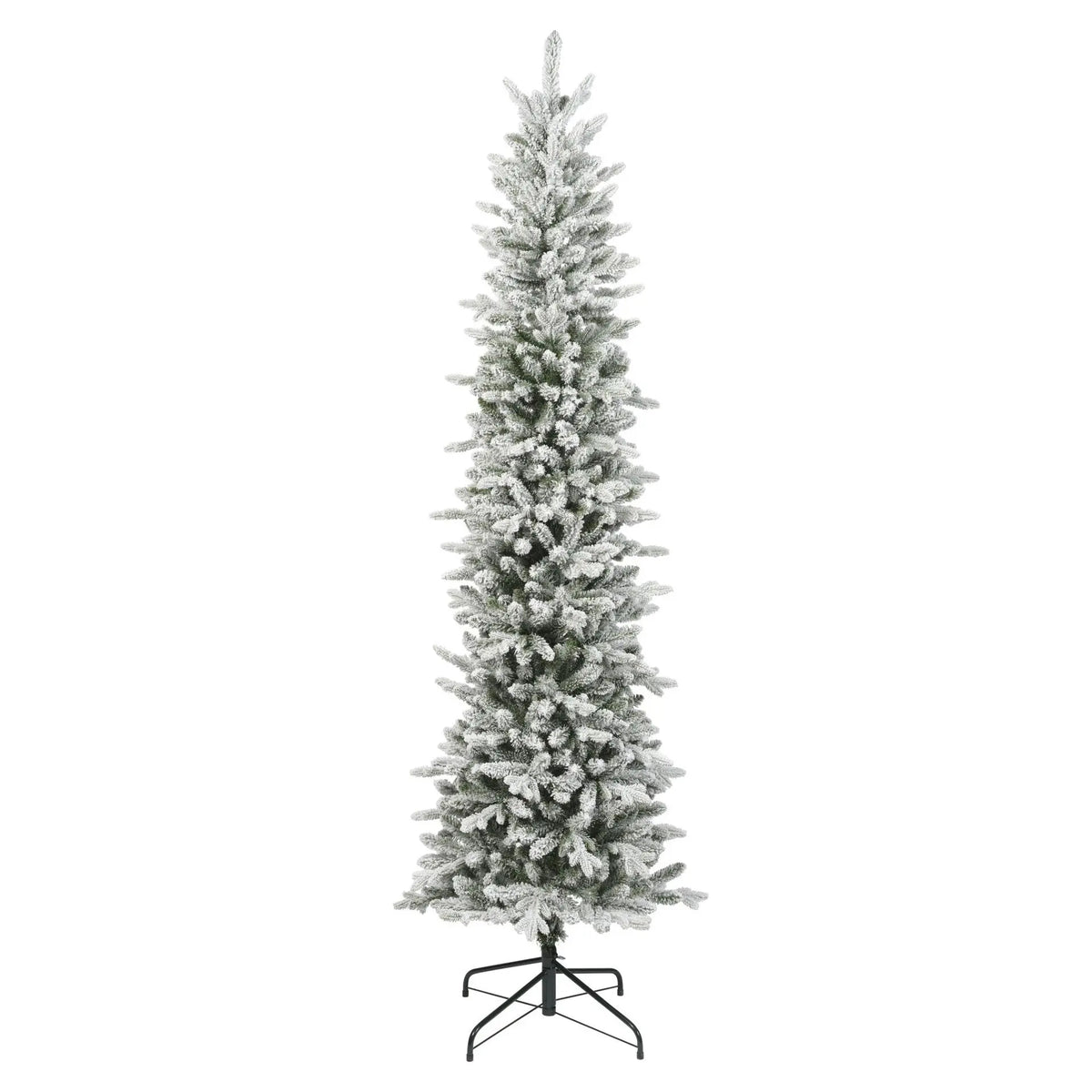 Albero di Natale Slim Fir verde innevato Ø68 × H210 cm