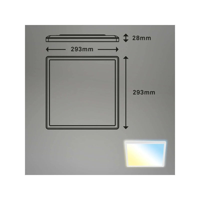 Plafoniera Slim led 29x29 cm 18w 2400lm bianco