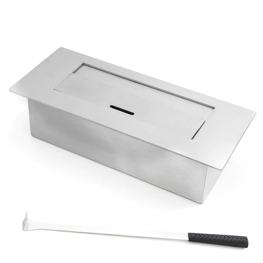 Camino a bioetanolo biocamino da terra Cambridge in legno Nero 110x37xh.102 cm